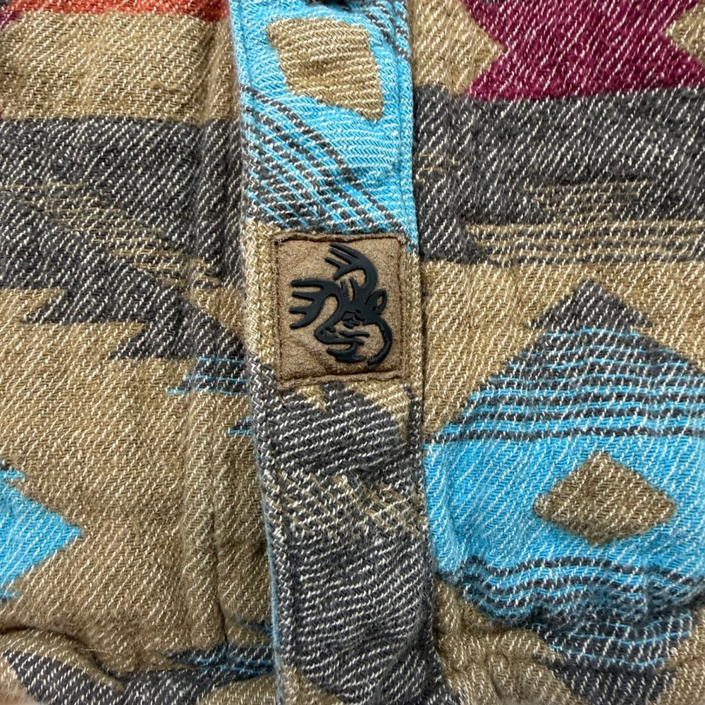 Legendary Whitetails Mens 4XL Southwestern Flannel Shirt Elbow Patches Aztec - Picture 7 of 9
